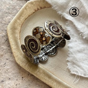 ハンドメイド おしゃれ 渦巻 レトロ 高級感 手作り ブレスレット