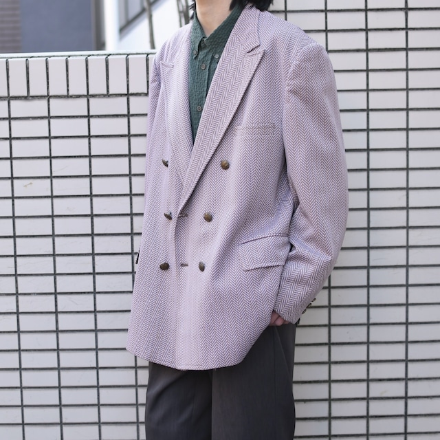 70's sears herringbone pattern tailored jacket 70's sears herringbone pattern tailored jacket