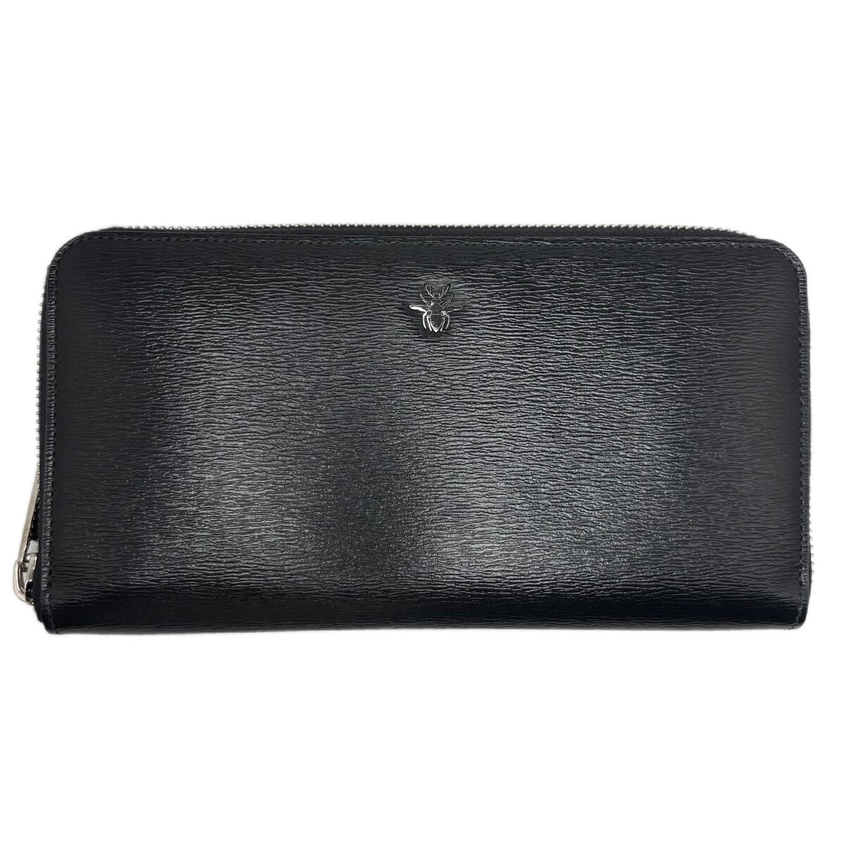 中古】 ディオール オム 長財布 Bee 蜂 レザー ブラック メンズ