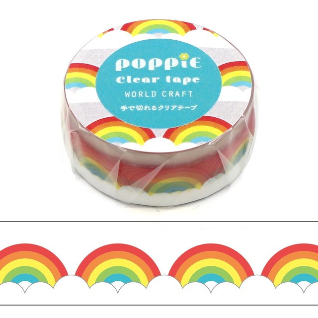 ワールドクラフト　POPPiE　Rainbow　クリアテープ　WC04