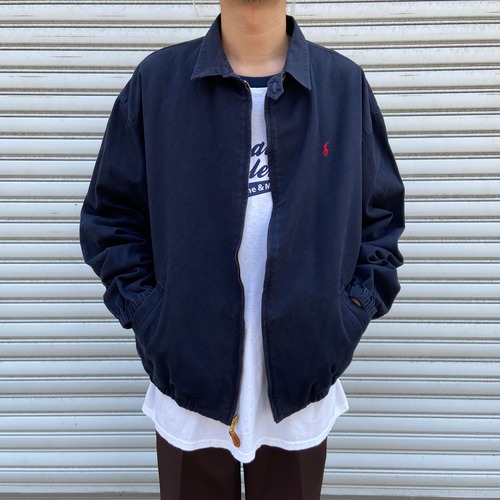 80s USA製　ラルフローレン　スウィングトップジャケット　ネイビー　XL