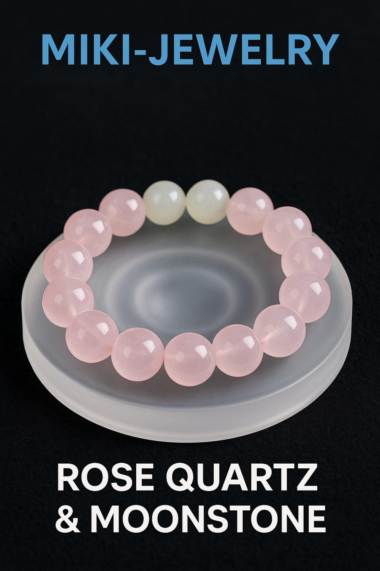 知恵と幸運の青き守護石｜10月誕生石・幸運・知恵に MIKI-JEWERLRY【ローズクウォーツ10mm】Rose Quartz