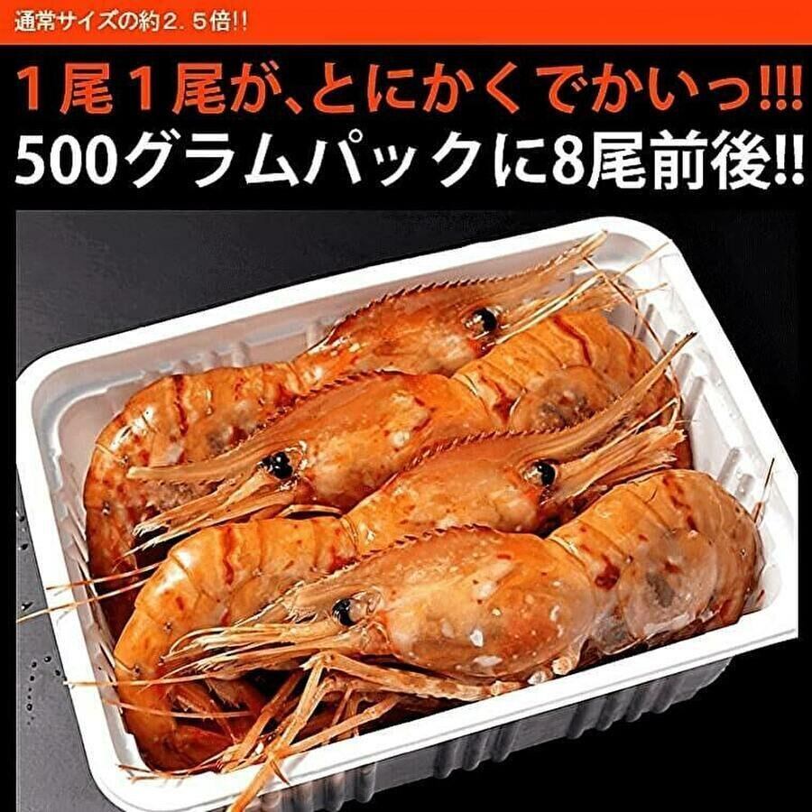 特大ボタンエビ500g 1パック8尾前後 北海道めし