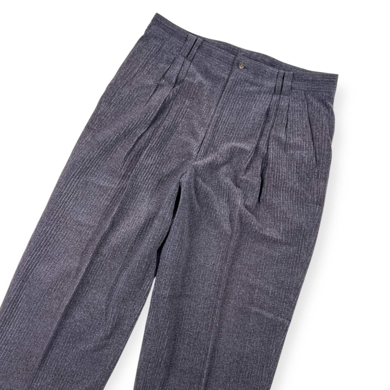 renoma sports club レノマ コーデュロイ タック スラックス パンツ 50/グレー×水色系 メンズ ゴルフ