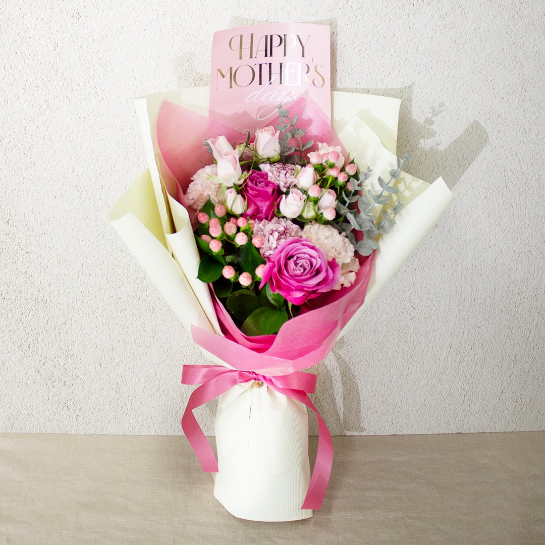 早割10%OFF【2026 Mother's Day AC-8 ブーケL Pink-Gratitude-】母の日|母の日ギフト|カーネーション|フラワーギフト