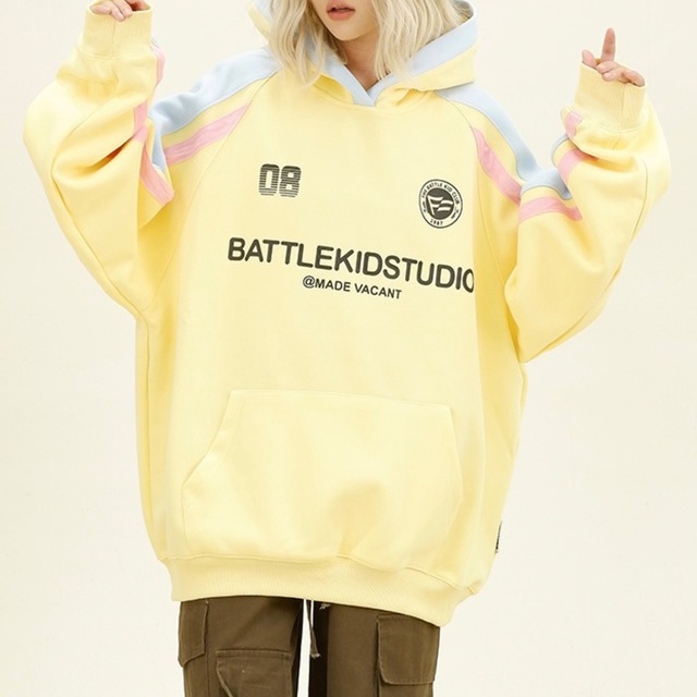 contrast raglan hoodie　コントラストラグランフーディー　J0409