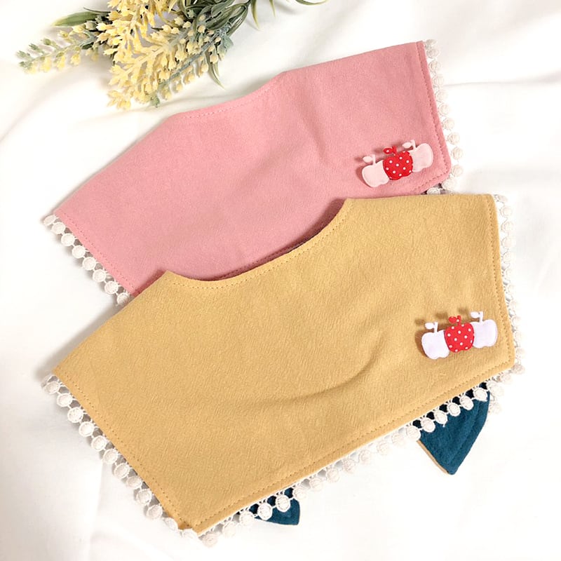 リバーシブルポンポンケープ 2color / 犬服 犬用 ケープ バンダナ