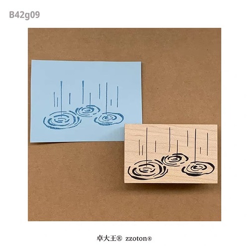 新作予約☆MO1022｜Molinta【雨季 / Rainy Season】木製スタンプ