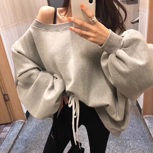 全2色ワンラインオフショルダースウェット