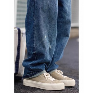 Damaged wide leg denim pants 1060