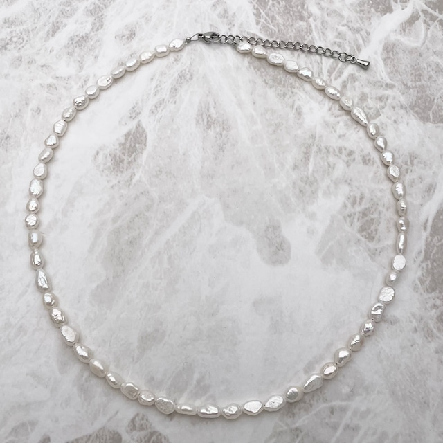 本真珠バロックパールネックレス 淡水パール 35cm 38cm 40cm 金属アレルギー ナチュラル 入学入園卒業卒園