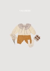 韓国子供服 / 26Autumn / 〖取寄〗valubebe / エンボスパンツ - チェック / ベビー服 / キッズ服 *6M~S*