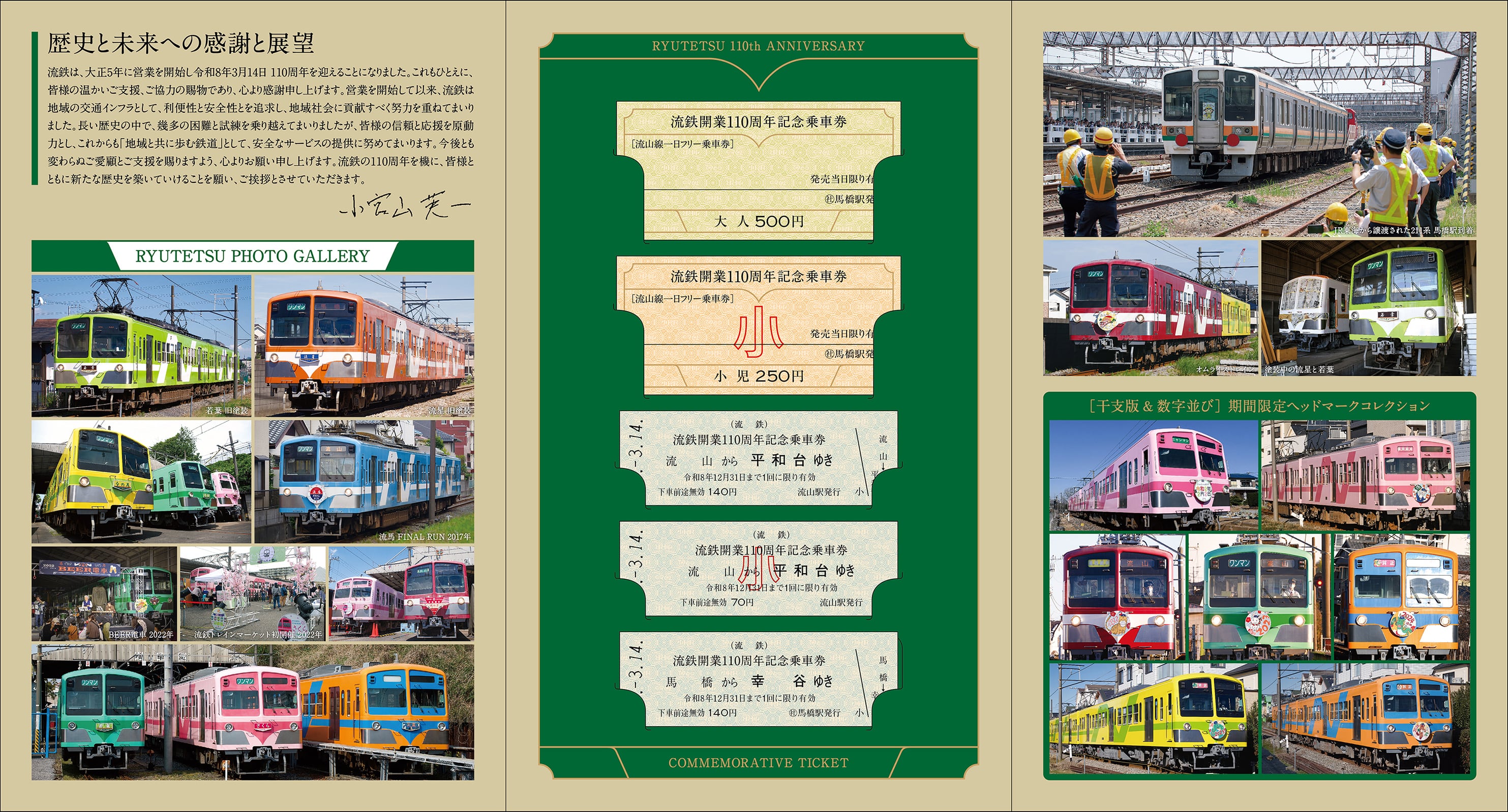 流鉄］流鉄開業110周年記念乗車券 | きっぷと鉄こもの －記念きっぷと