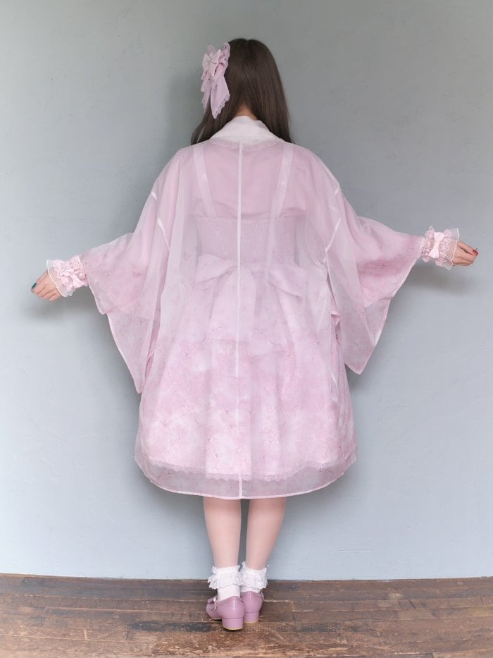 桜柄シアー着物風羽織 / a. axes femme【返品・交換・申込撤回 桜柄シアー着物風羽織 / a. axes femme【返品・交換・申込撤回