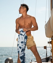 【SUNS】PIPING SATIN BOARDSHORTS［RSW075］