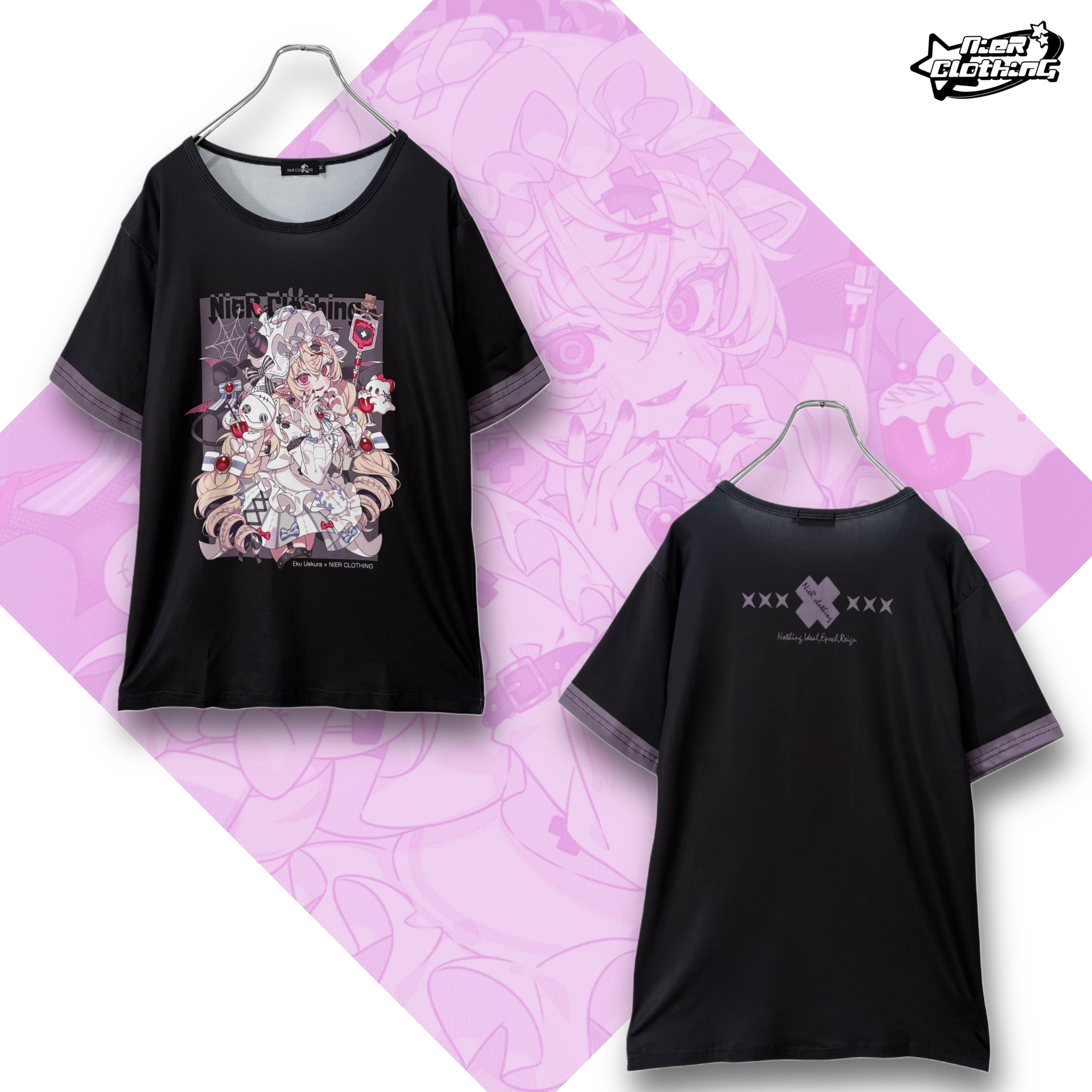 上倉エク×NIERコラボ HALF SLEEVE CUTSEW【シーラちゃん×NIERちゃん】2