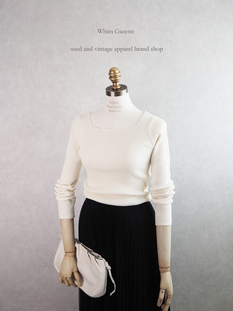 2020 / Whim Gazette(ウィムガゼット) スクエア リブニット