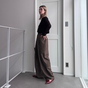 crew neck tulle sheer short tops/brown