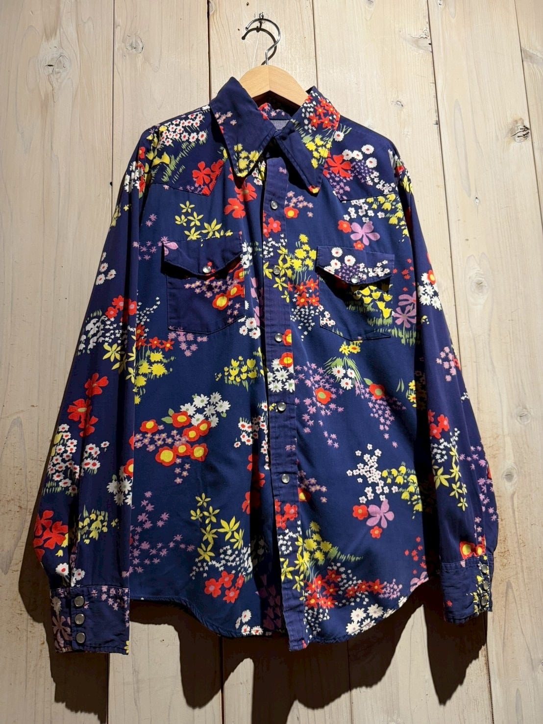 a.k.a.C.a.k.a vintage】70's Beautiful Flower Pattern Vintag