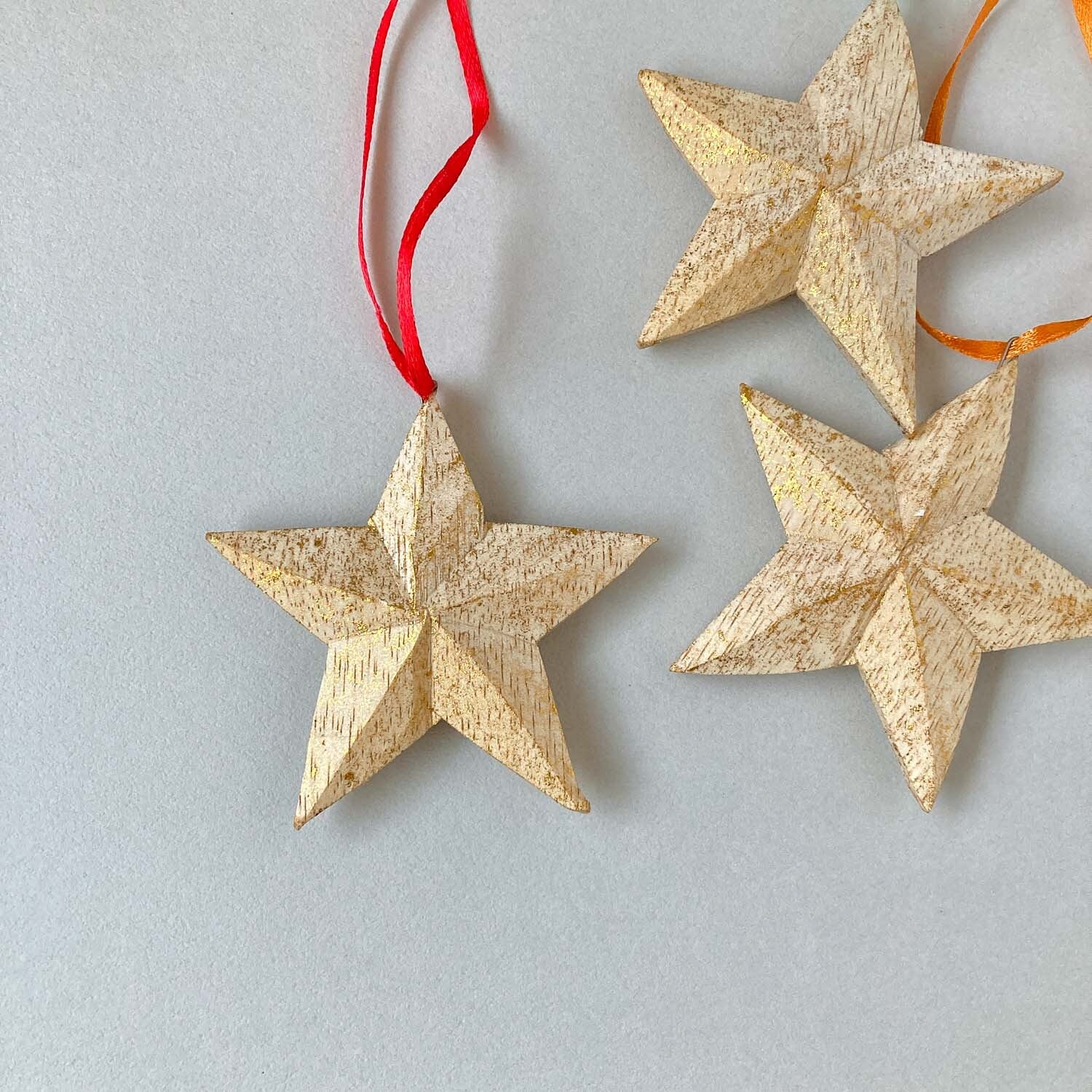 オーナメント シンプルラメスターS ナチュラル(8cm)