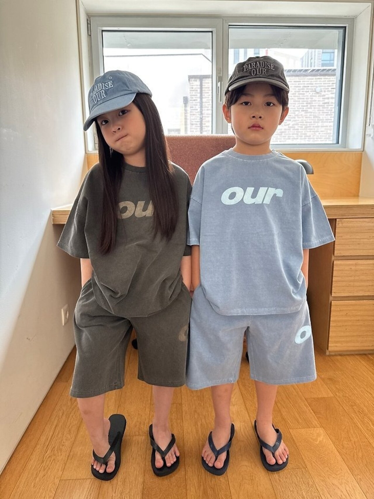 【送料無料/取寄/韓国直送】OUR 26/SM アッシュ上下セット|夏服|韓国子供服