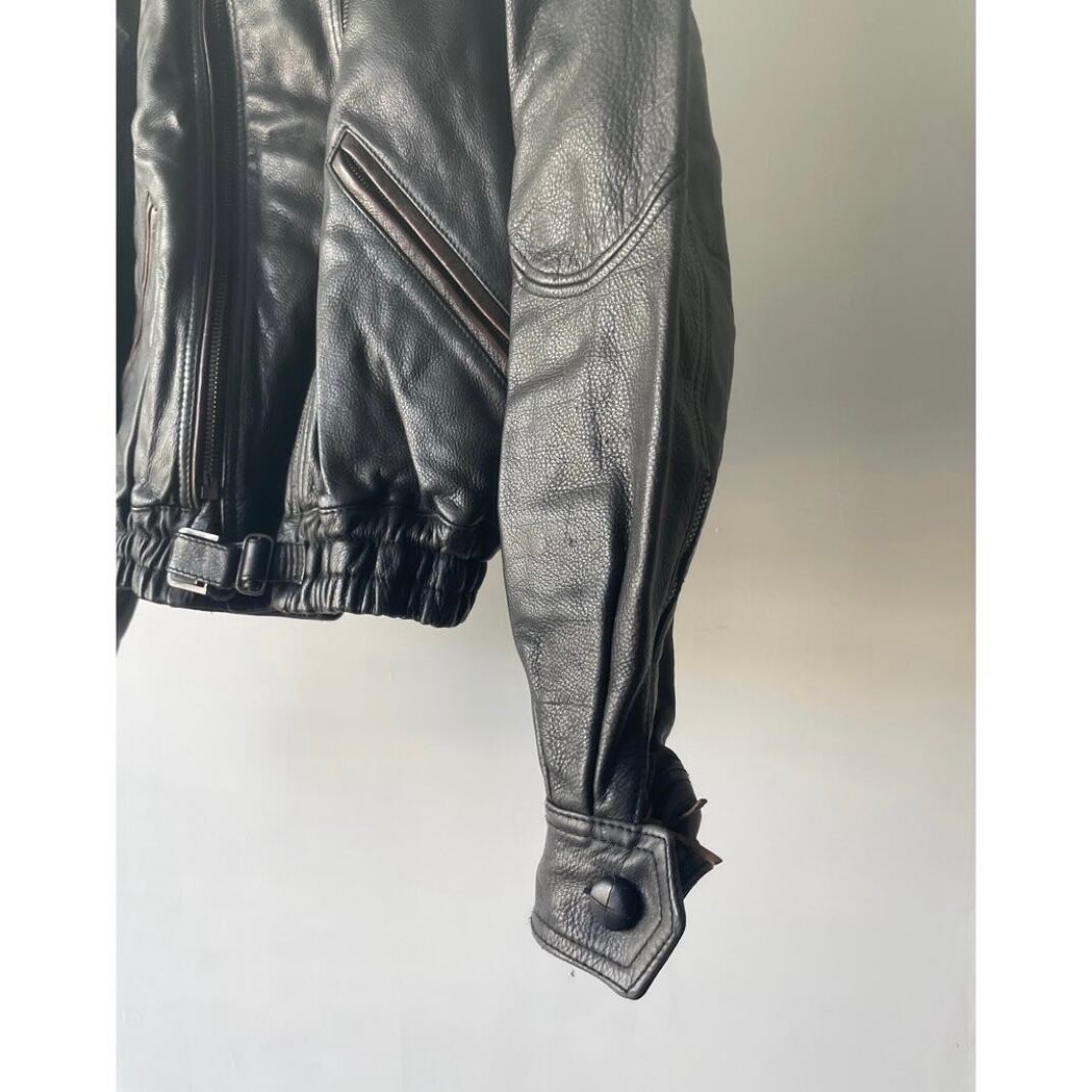 EMPORIO ARMANI- 90's bomber leather jacket | Pay ID