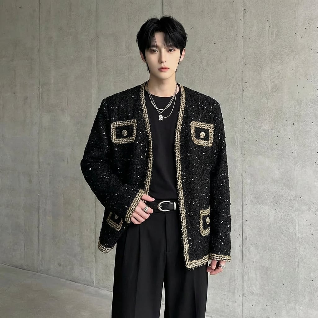 ラメデザイン ツイードジャケット D11212