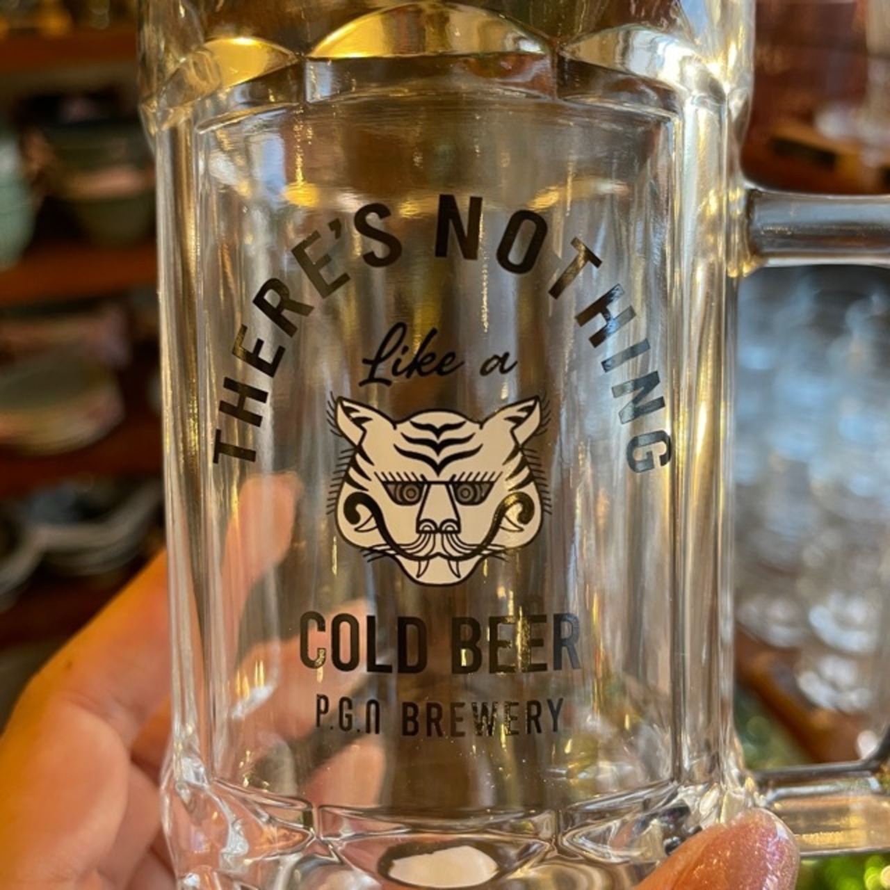 COLD BEER mug white tiger / コールドビアーマグ ビアマグ マグカップ ジョッキ ビール ハイボール お酒 グラス 虎 アニマル ギフト プレゼント 父の日