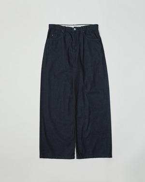 saby KAMATA DENIME TYPE 3 WIDE STRAIGHT LEG - 11oz Uneven yarn Denim - INDIGO/OW