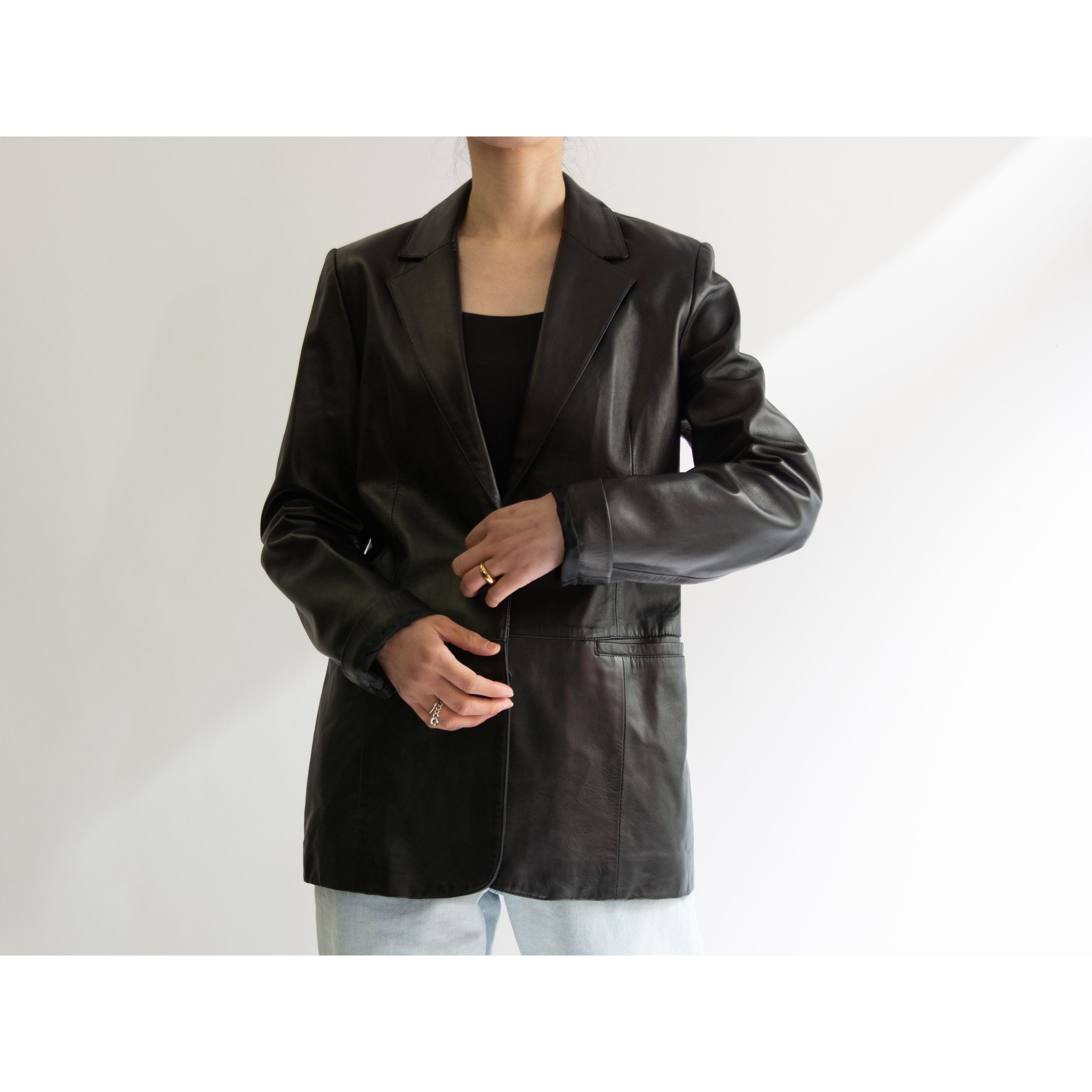 【Savoy 68】Made in Italy Leather Single Jacket(イタリア製 レザージャケット 羊革)