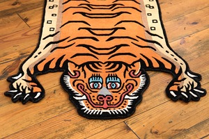 Tibetan Tiger Rug 《Mサイズ•ウール・オリジナル3・トラディショナルオレンジ371》チベタンタイガーラグ