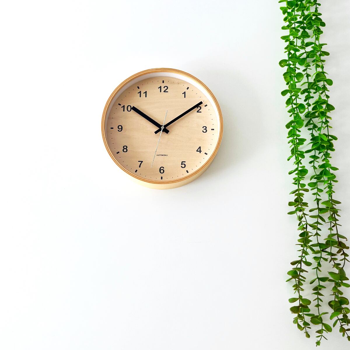 KATOMOKU plywood clock シナ文字盤 km-34M | 加藤木工株式会社 online