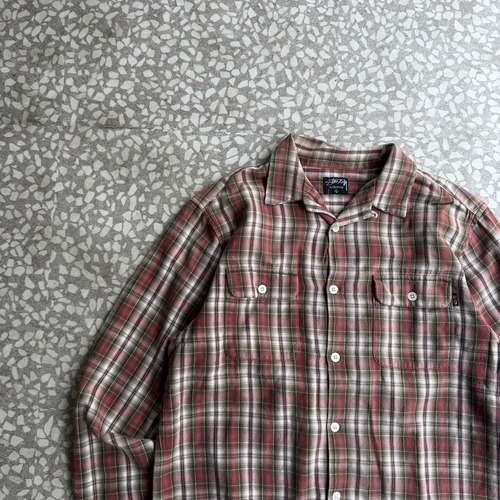 STUSSY / 00’s shadow check OC shirt size L