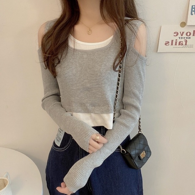 トップス サマーTシャツ 薄手スリムニット 夏物 1号婦人54601050981