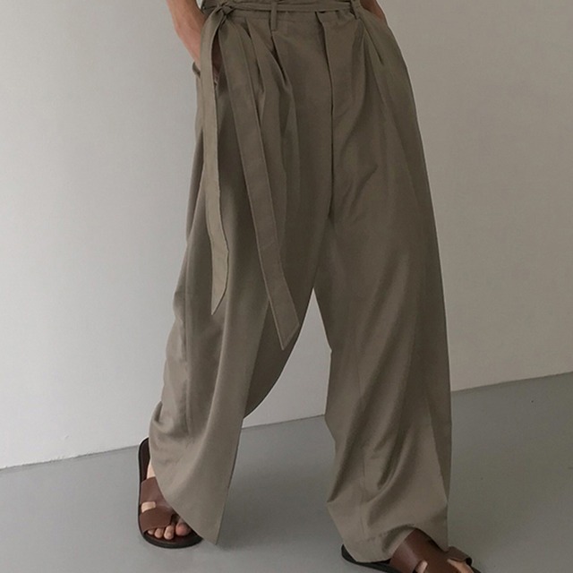 COLNハイウエストリボンワイドパンツ