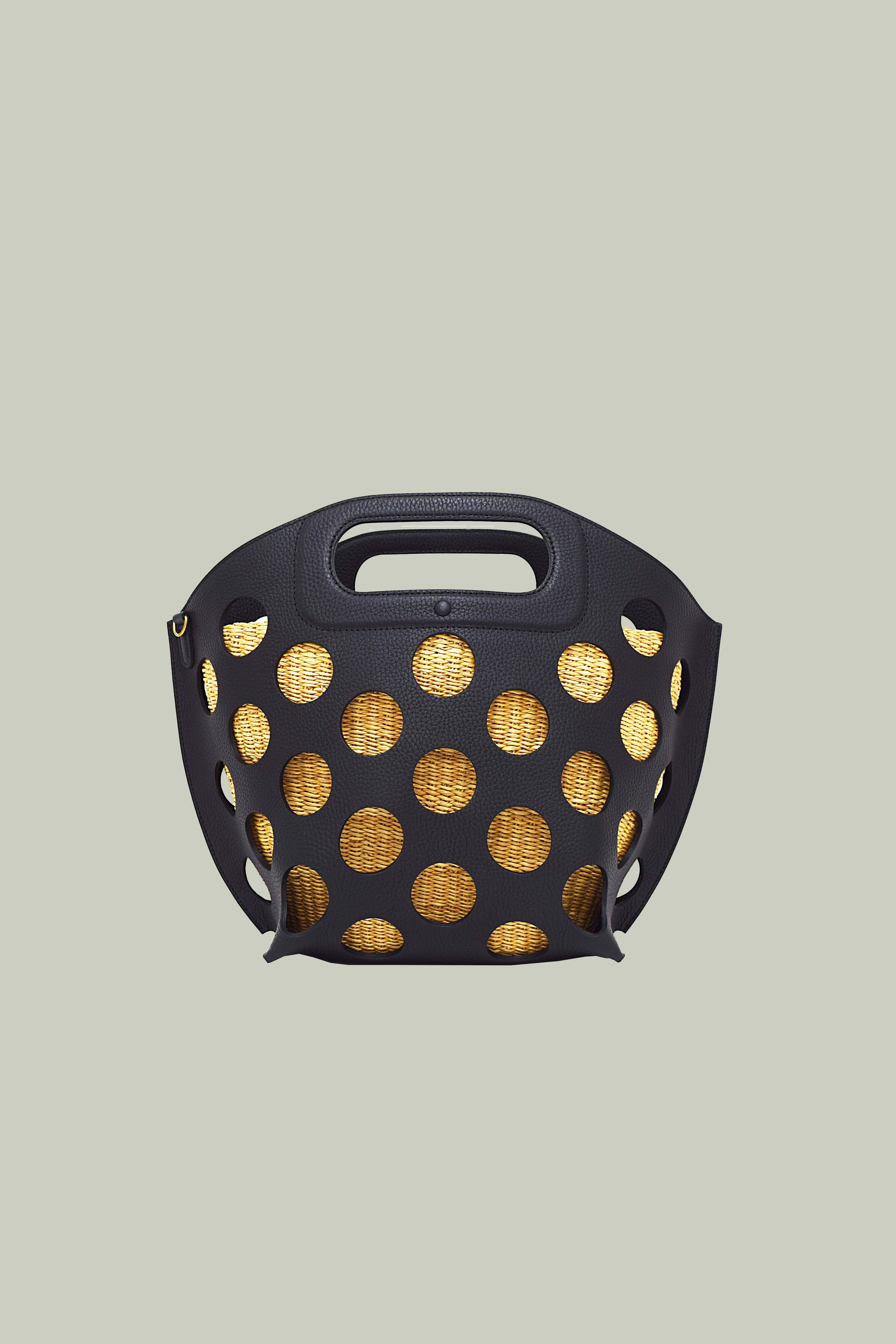 SHOJIFUJITA「1」DOT BASKET-L SHRINK LEATHER×BASKET BLACK