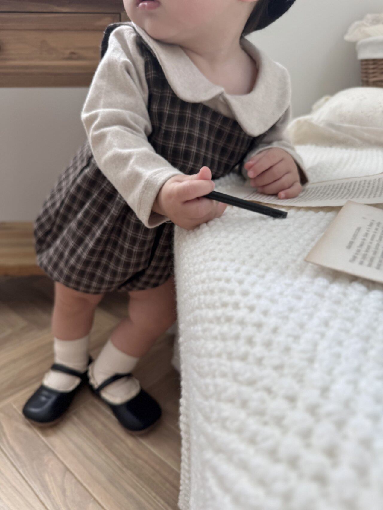 【即納】checked rompers / mimimarket