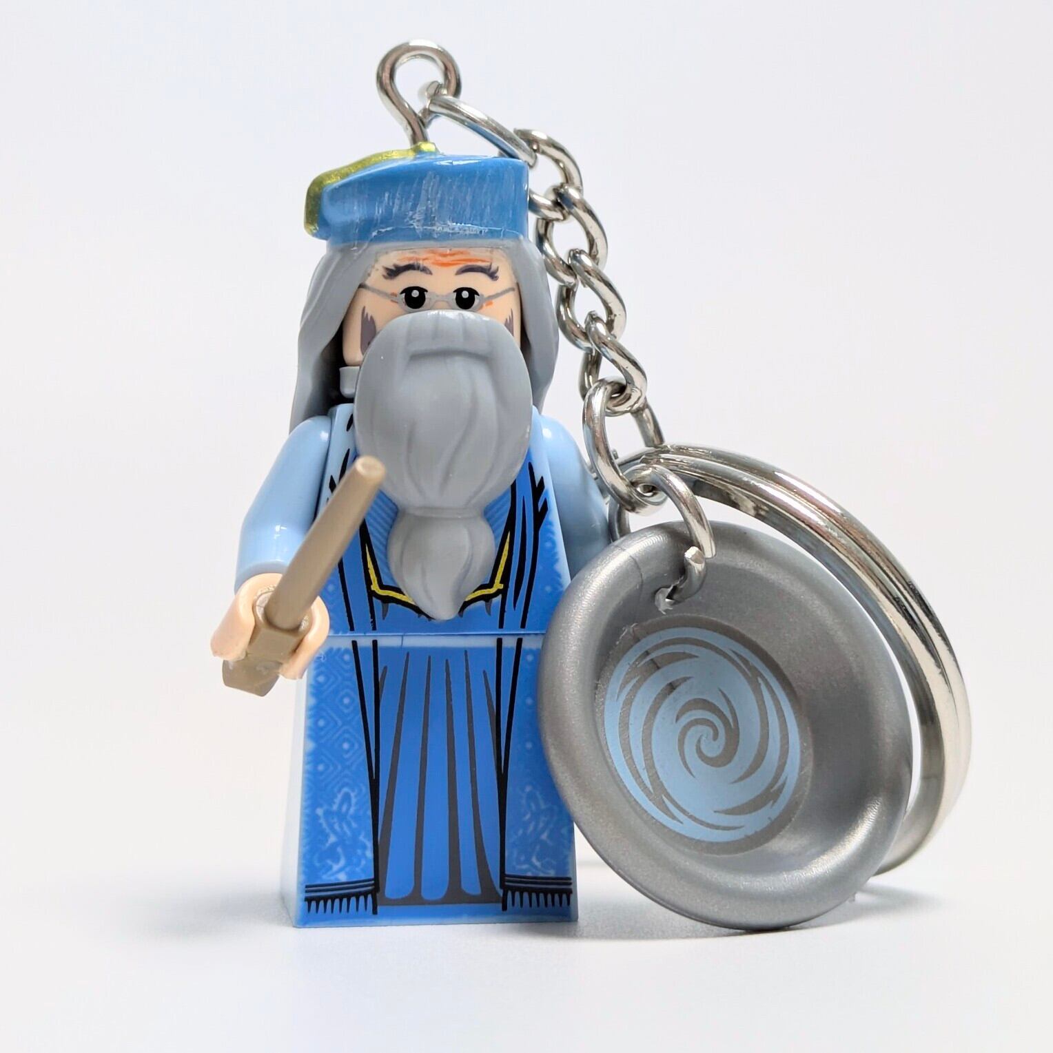 ♧★ブロックフィギュアキーホルダー★【 Harry Potter / ハリー ポッター 】アルバス・ダンブルドア / ホグワーツ魔法魔術学校長 〚アメリカン雑貨 アメトイ〛