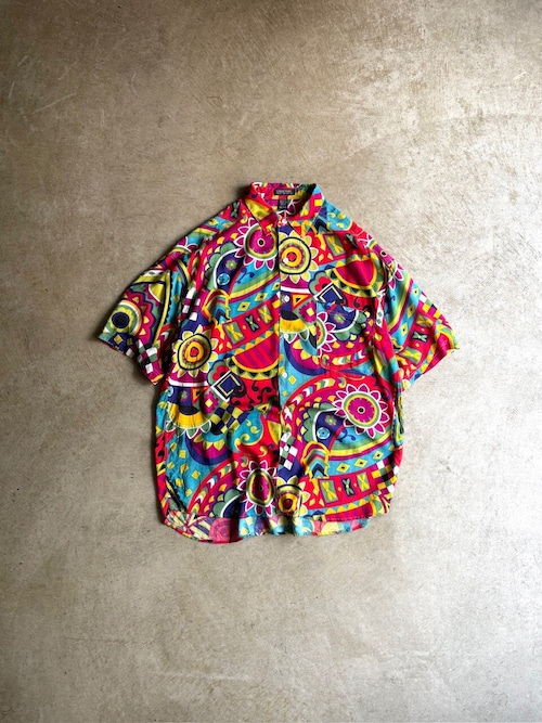 香港製 90’s STRUCTURE “PSYCHEDELIC ART RAYON SHIRTS”