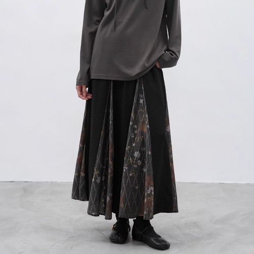 パッチワークロングスカート ・21726