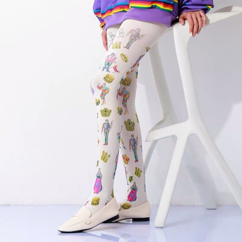 逃跑乐园loveplayshop y2kチェック柄　星　タイツ　ピンク STAR SWEATPANTS