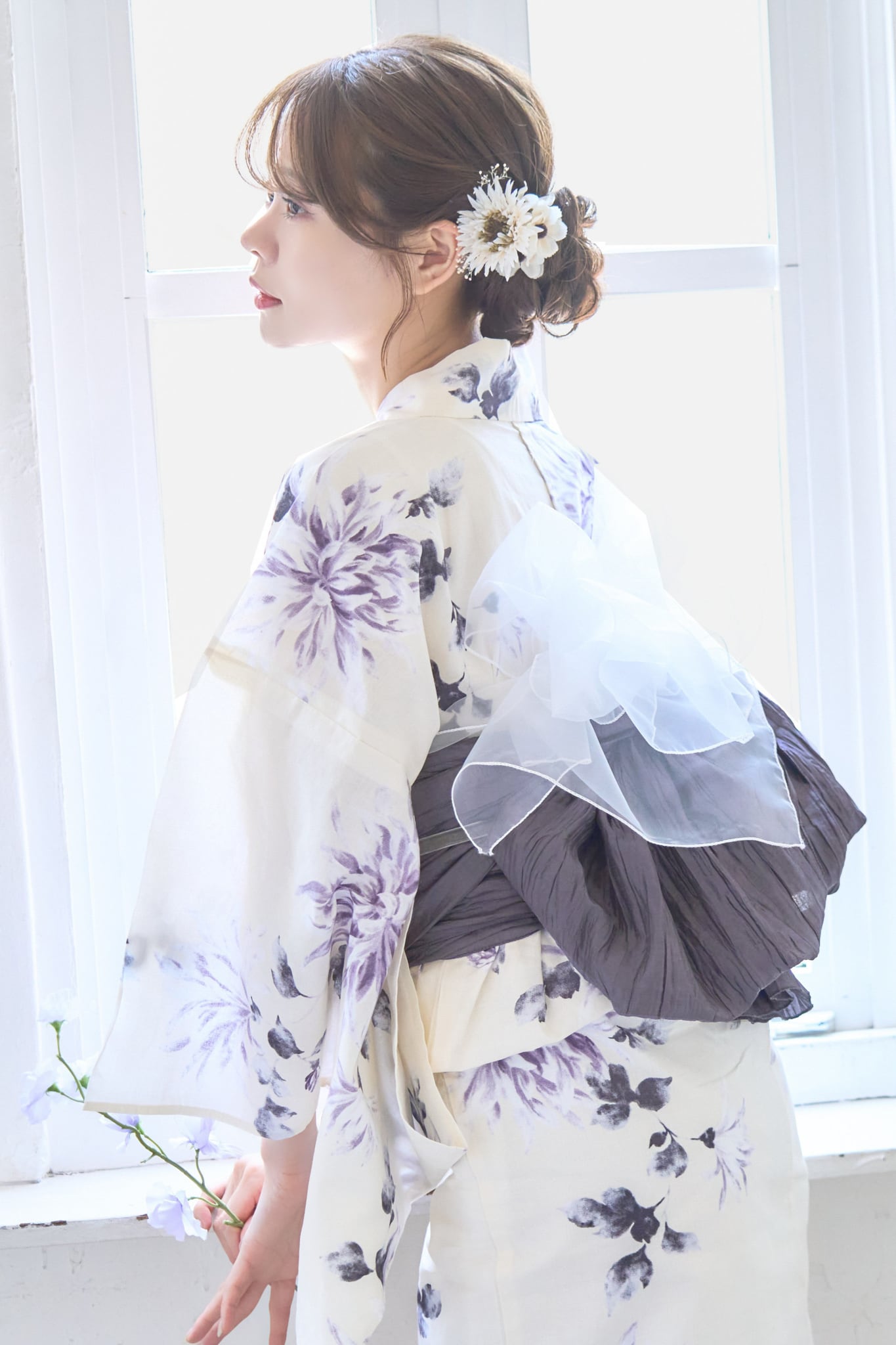 浴衣4点セット 夏の水彩花あそびY5-27【通常浴衣】 | ANDESIR