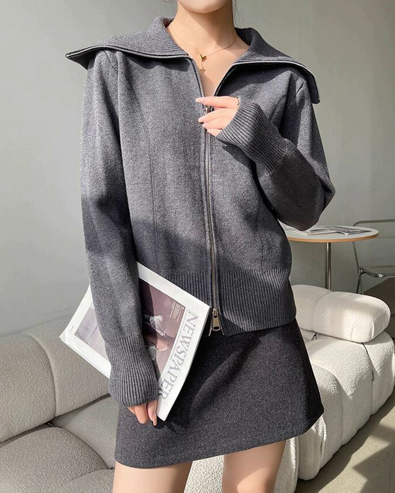 フーディジップカーディガンジャケット 2color A0530 - 4