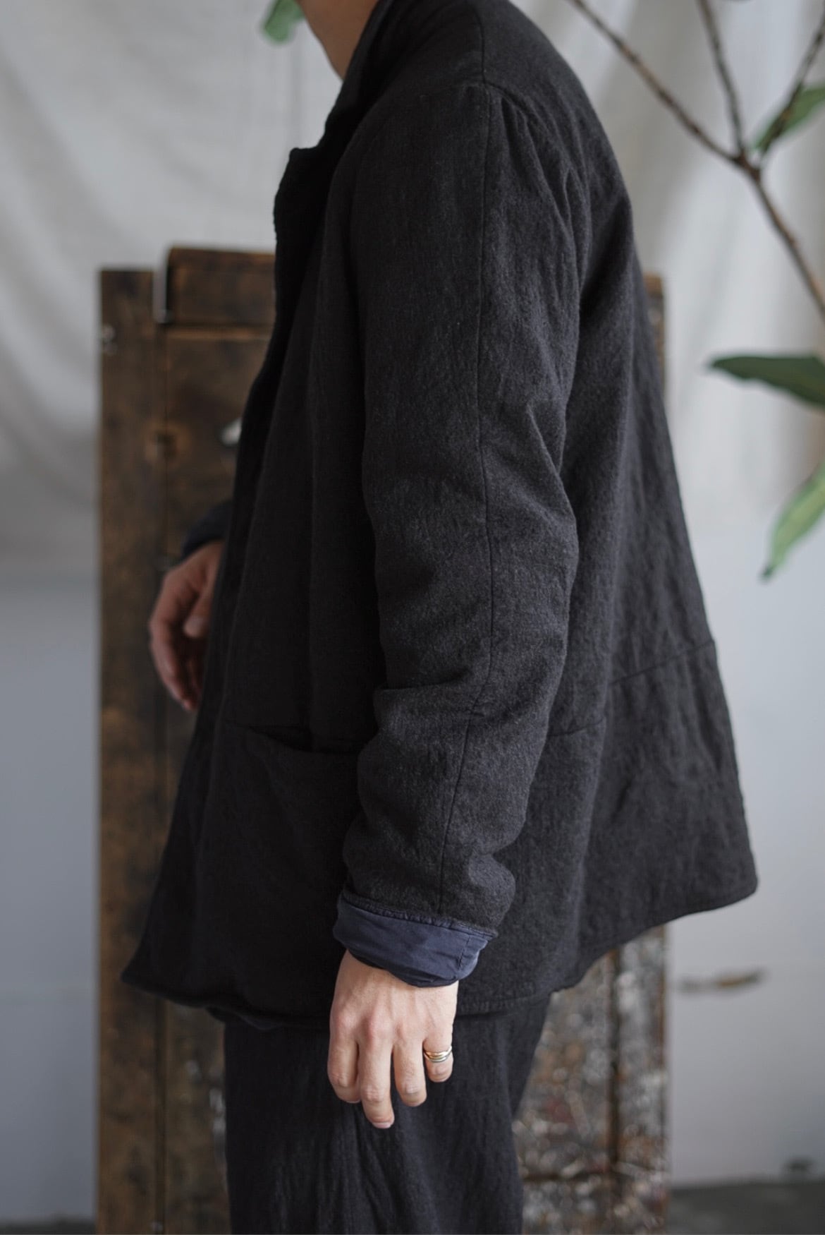 CHEZ VIDALENC - JACKET TIPPI / BOILED WOOL | Brownie