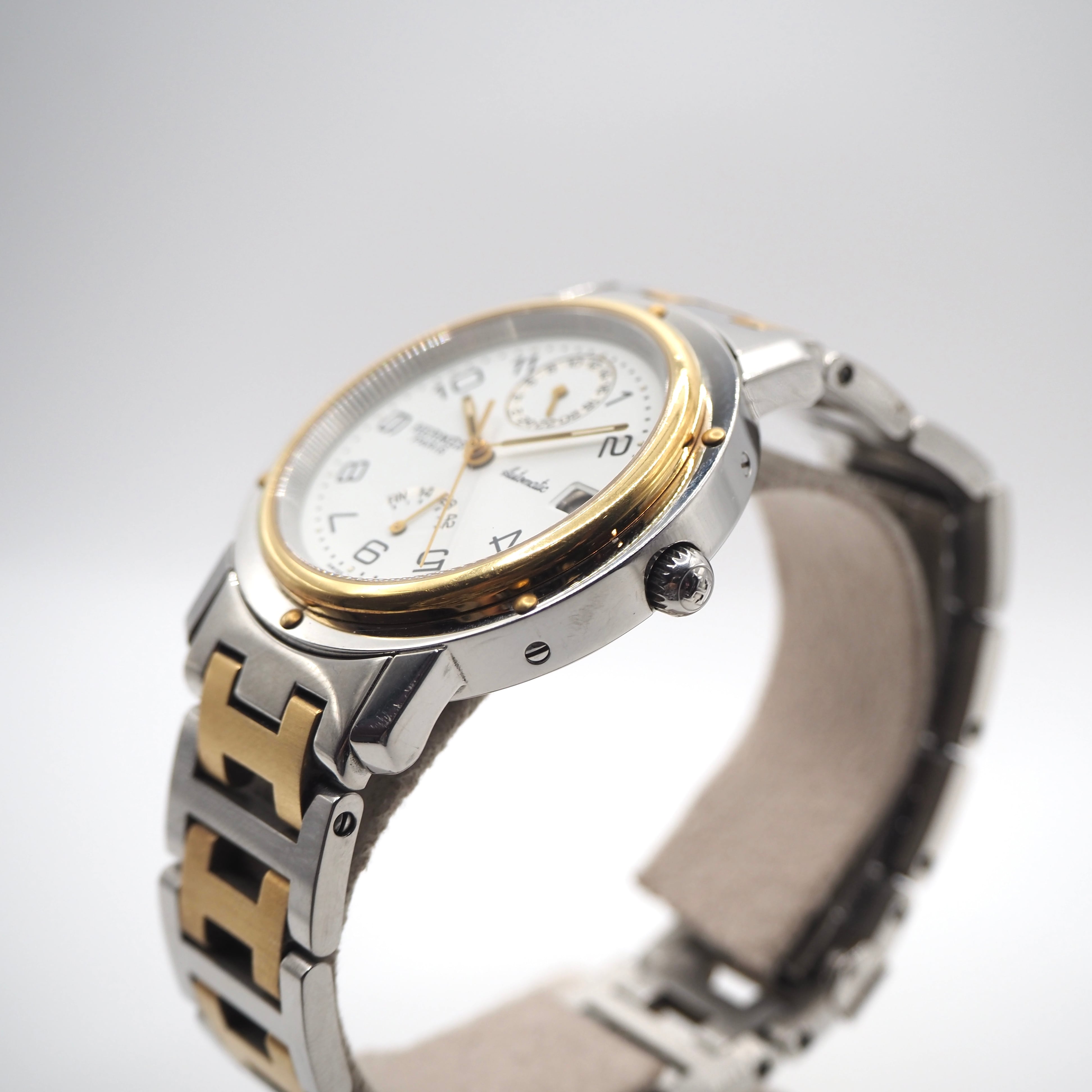HERMES クリッパー デイトパワーリザーブ CL5.210 腕時計 自動巻き