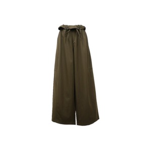 Fold waist wide pants