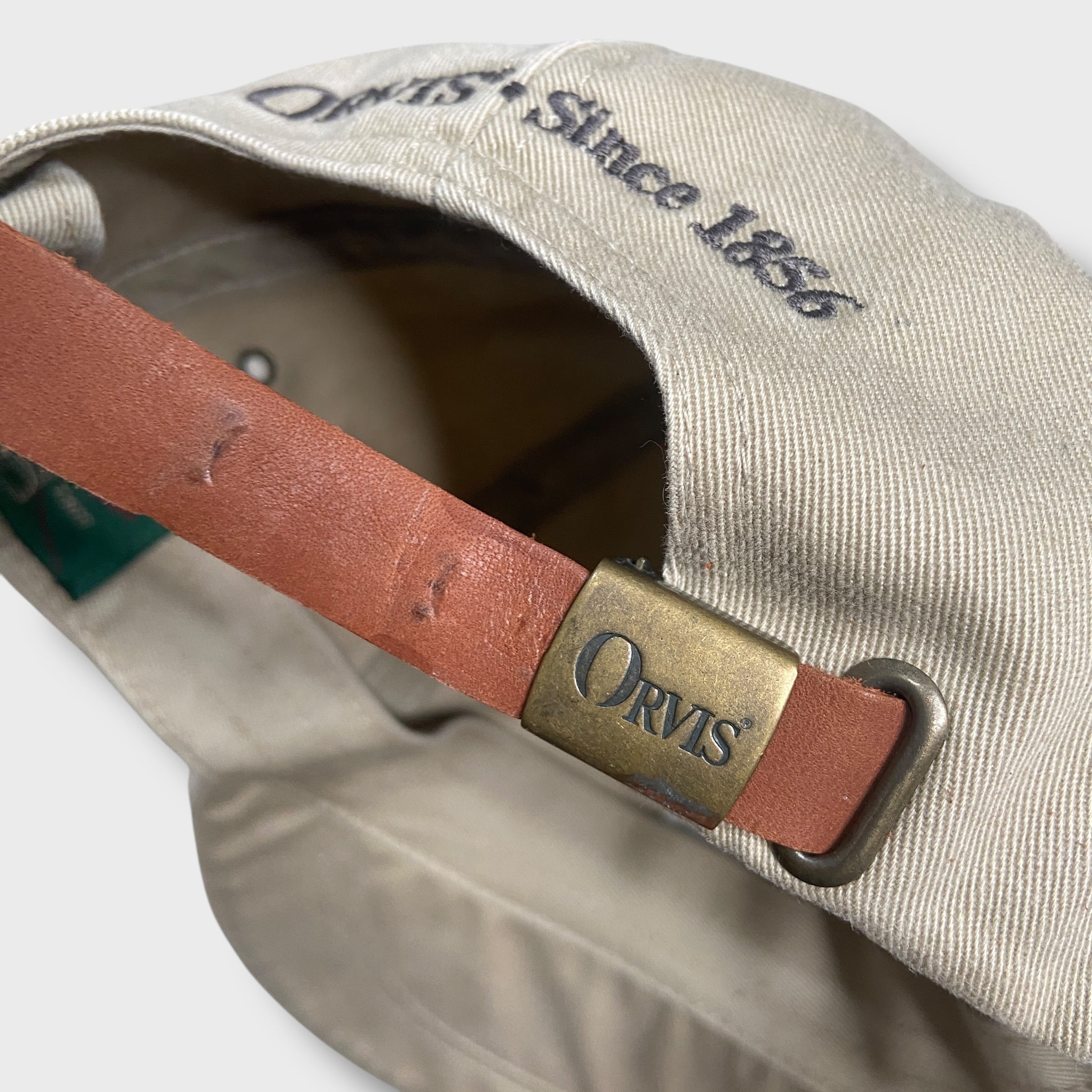 【極美品】ORVIS オービス 2トーン キャップ フライ 釣り 刺繍 企業系 90s ORVIS 犬刺繍キャップ USA製 レトリバー ベージュ オービス | 古着