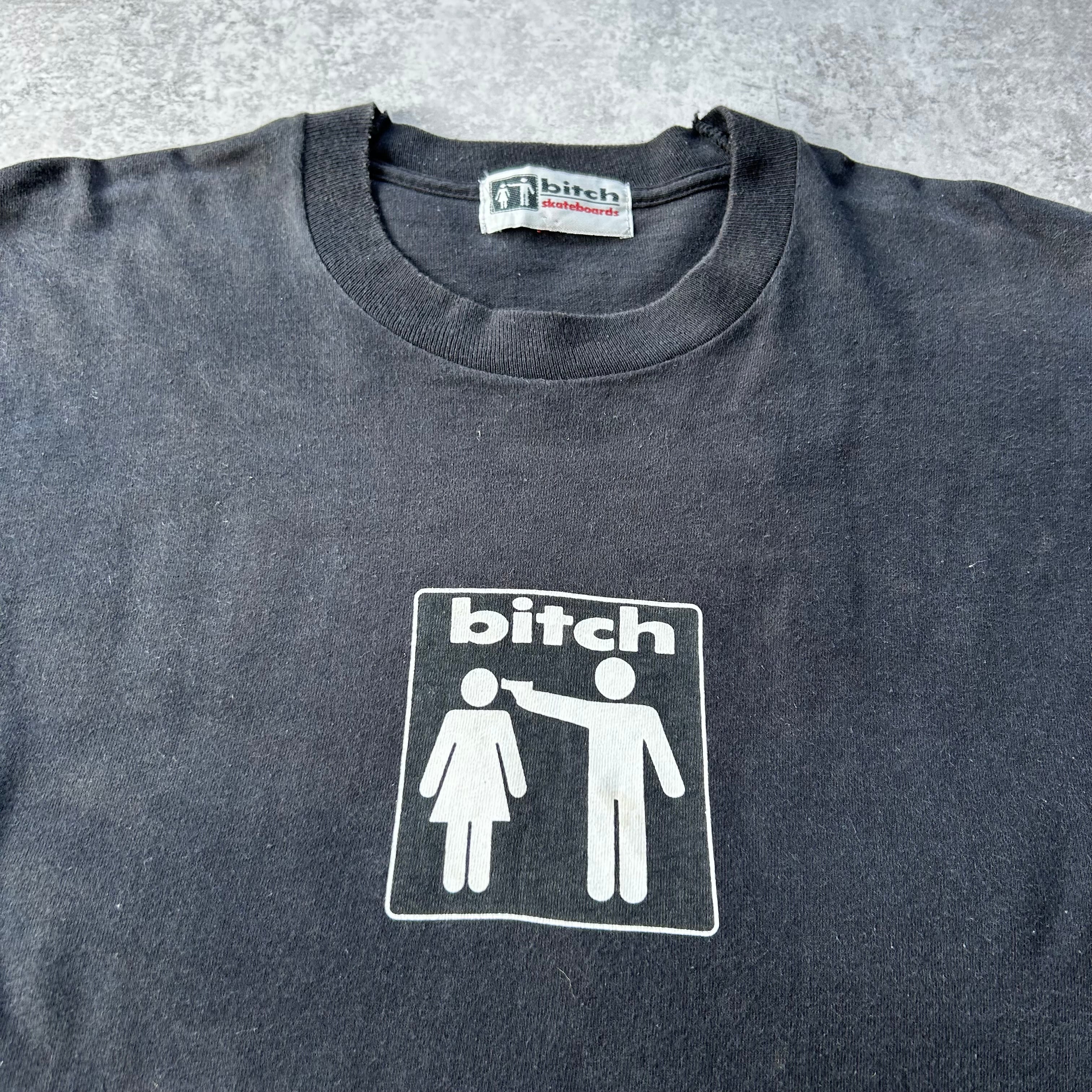 90s bitch skateboards tシャツ ブラック L スケート | 東京準備室