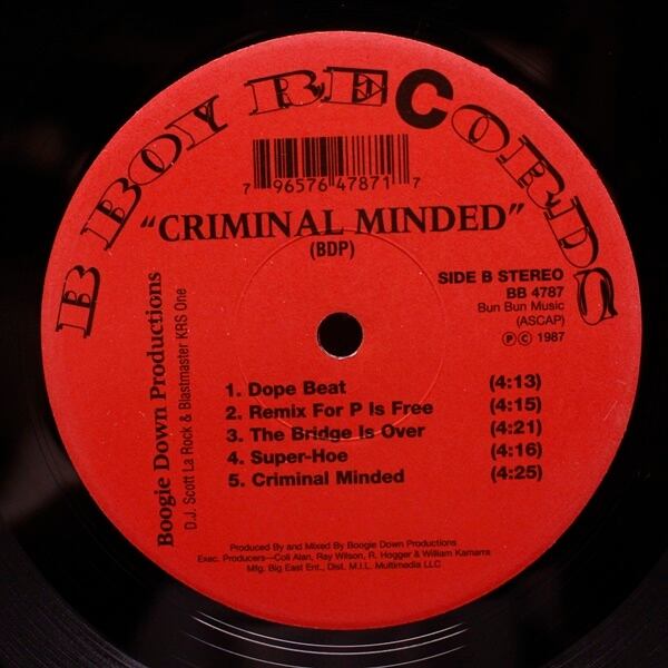 Boogie Down Productions / Criminal Minded [BB 4787] - 画像4