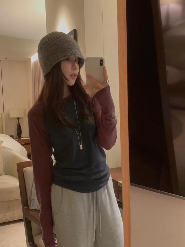 (予約) miel / Raglan t-shirt 4color